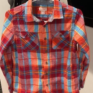 Cat & Jack Kids Colorful Plaid Button Down Shirt